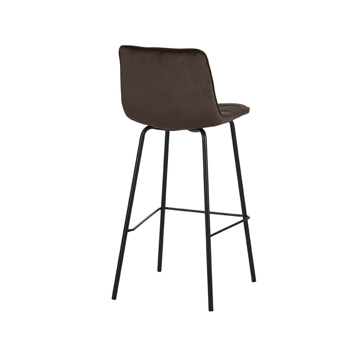 LABEL51 Barkruk Bistro - Taupe - Fluweel - Hoog-Barkrukken-LABEL51