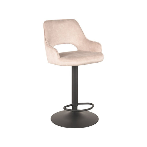LABEL51 Barkruk Fer - Naturel - Velours - Gaslift-Barkrukken-LABEL51