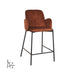 LABEL51 Barkruk Jari - Rust - Velours - Laag-Barkrukken-LABEL51