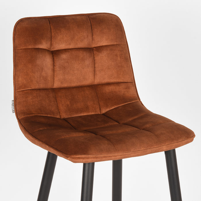 LABEL51 Barkruk Jelt - Oker - Velours - Hoog-Barkrukken-LABEL51