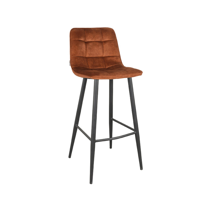 LABEL51 Barkruk Jelt - Oker - Velours - Hoog-Barkrukken-LABEL51