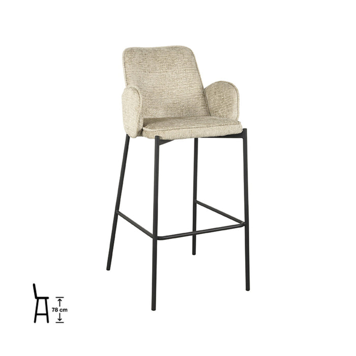 LABEL51 Barkruk Joni - Beige - Elegance - Hoog-Barkrukken-LABEL51