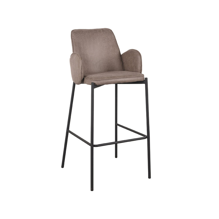 LABEL51 Barkruk Joni - Taupe - Micro Suede - Hoog-Barkrukken-LABEL51