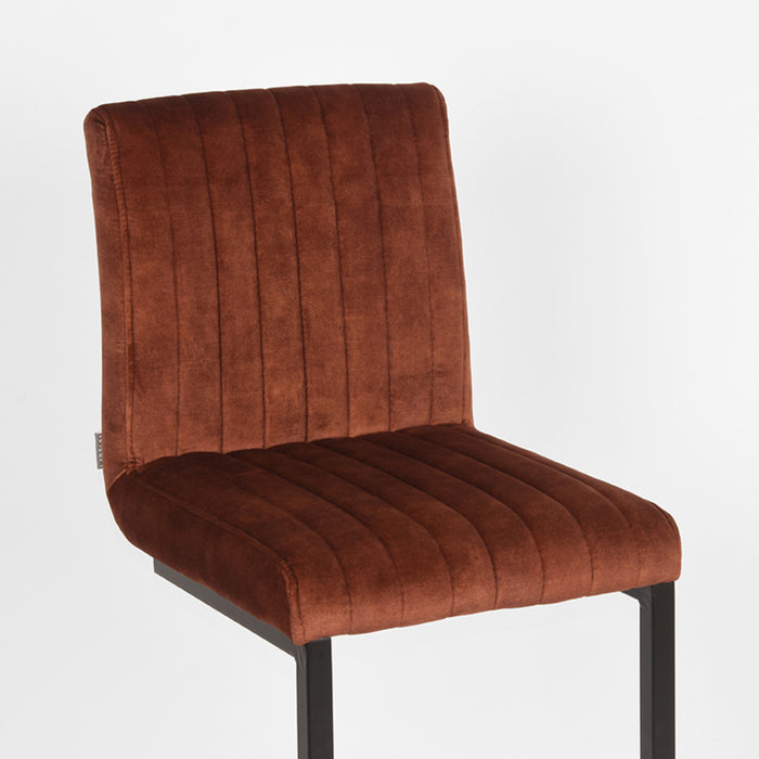 LABEL51 Barkruk Milo Fluweel Rust 66cm-Barkrukken-LABEL51