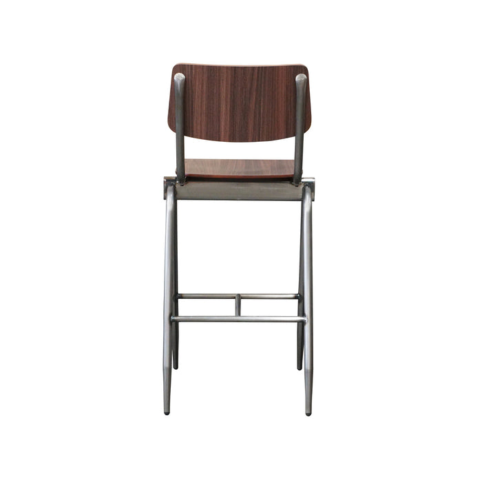 LABEL51 Barkruk Solid - Donkerbruin - Hout - Zithoogte 86-Barkrukken-LABEL51