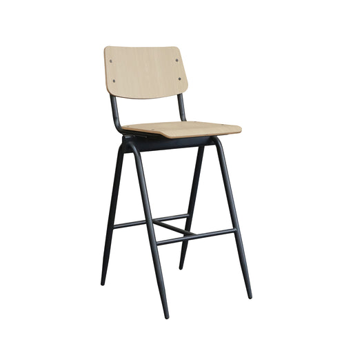 LABEL51 Barkruk Solid - Naturel - Hout - Zithoogte 86-Barkrukken-LABEL51