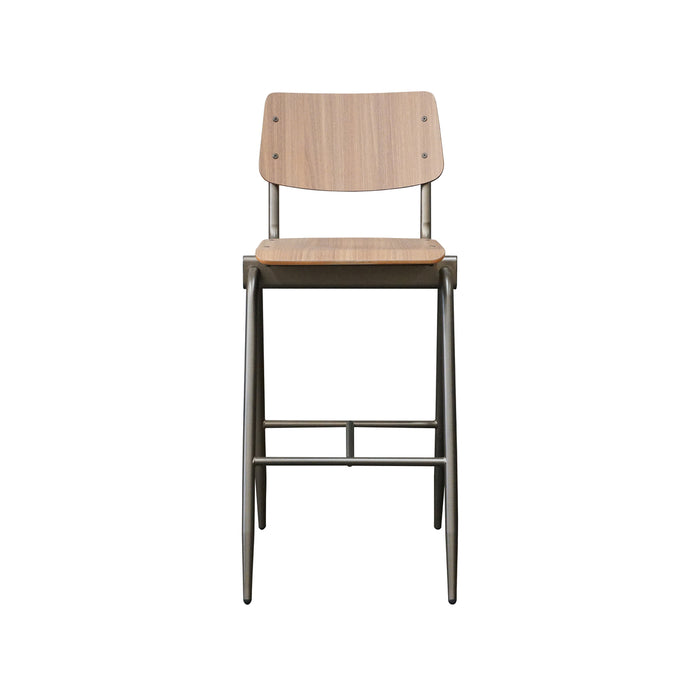 LABEL51 Barkruk Solid - Walnoot - Hout - Hoog-Barkrukken-LABEL51
