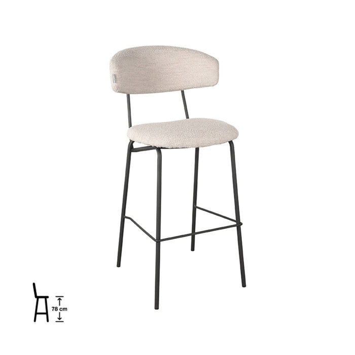 LABEL51 Barkruk Zack - Naturel - Boucle - Hoog-Barkrukken-LABEL51