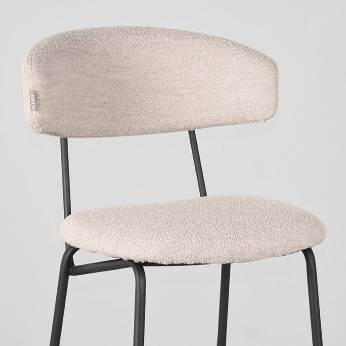 LABEL51 Barkruk Zack - Naturel - Bouclé - Zithoogte 78-Barkrukken-LABEL51