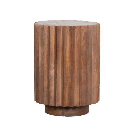 LABEL51 Bijzettafel Novan Nature Smooth Mangohout 35 cm 35x35x48 cm-Bijzettafels-LABEL51