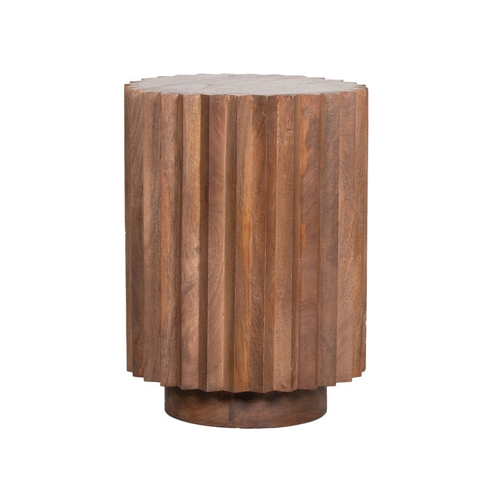 LABEL51 Bijzettafel Novan Nature Smooth Mangohout 35 cm 35x35x48 cm-Bijzettafels-LABEL51