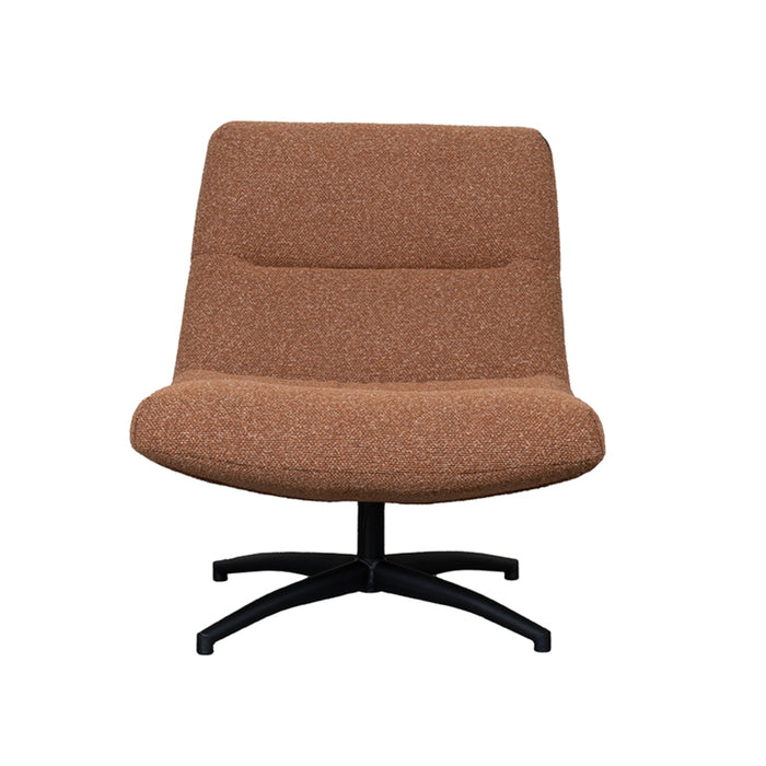 LABEL51 Draaifauteuil Calix 77x93x88 Coral Royal Boucle | Zwart Metaal-Fauteuils-LABEL51