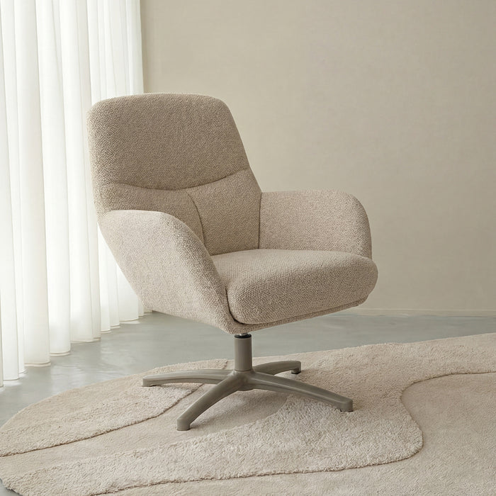 LABEL51 Draaifauteuil Chill Zone naturel 68x73x90 cm