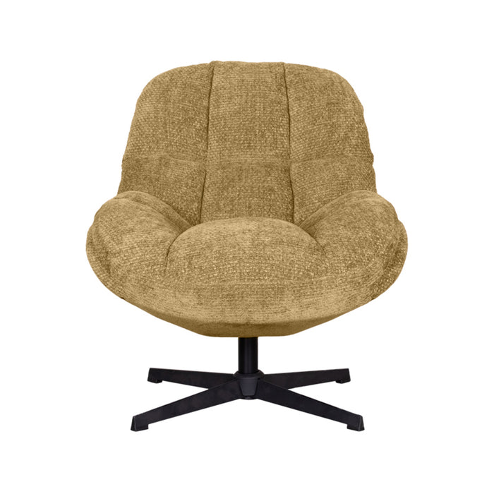 LABEL51 Draaifauteuil Huxley 76x86x92 Brass Elite | Zwart Metaal-Fauteuils-LABEL51