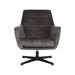 LABEL51 Draaifauteuil Toby Antraciet Velours 75x80x85 cm-Fauteuils-LABEL51