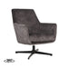 LABEL51 Draaifauteuil Toby Antraciet Velours 75x80x85 cm-Fauteuils-LABEL51