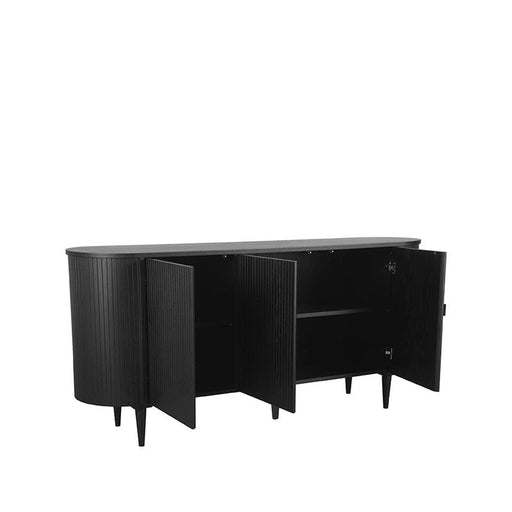 LABEL51 Dressoir Oliva - Zwart - Eiken - 180 cm-Dressoirs-LABEL51