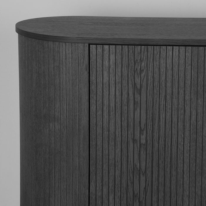 LABEL51 Dressoir Oliva - Zwart - Eiken - 220 cm-Dressoirs-LABEL51