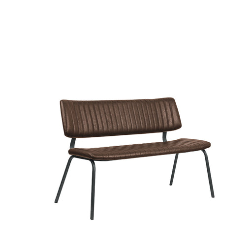 LABEL51 Eetkamerbank Gusto - Bruin - Kunstleder - 120 cm-Eetkamerbanken-LABEL51