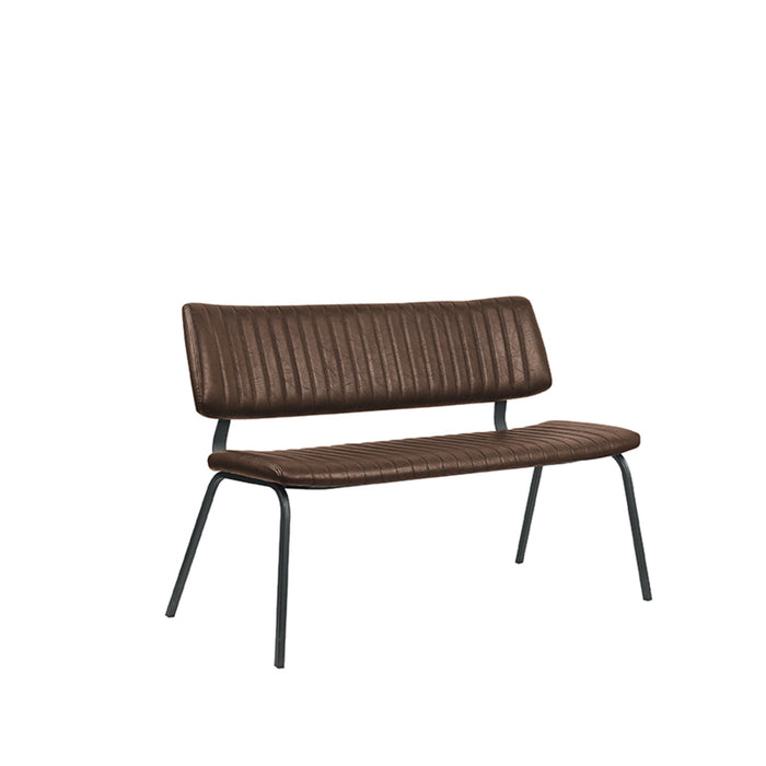 LABEL51 Eetkamerbank Gusto - Bruin - Kunstleder - 120 cm-Eetkamerbanken-LABEL51