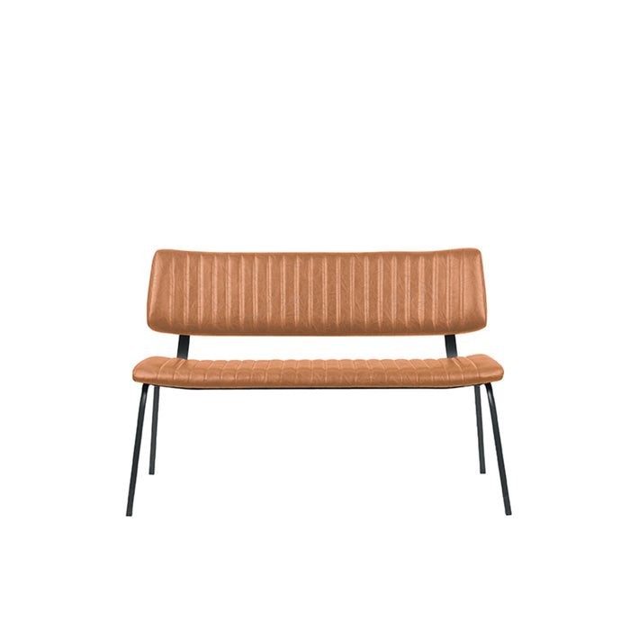 LABEL51 Eetkamerbank Gusto - Cognac - Kunstleder - 120 cm-Eetkamerbanken-LABEL51