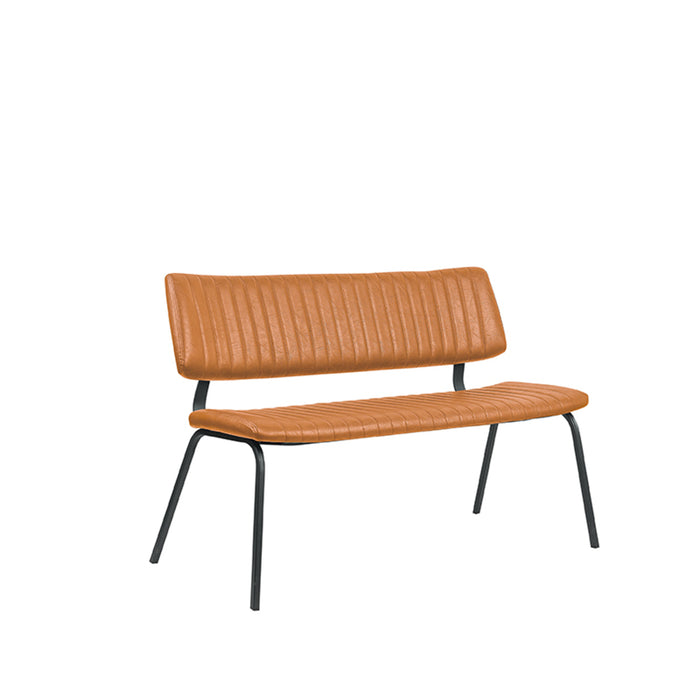 LABEL51 Eetkamerbank Gusto - Cognac - Kunstleder - 120 cm-Eetkamerbanken-LABEL51