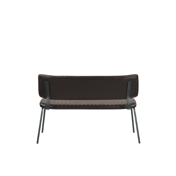 LABEL51 Eetkamerbank Gusto - Donkerbruin - Kunstleder - 120 cm-Eetkamerbanken-LABEL51