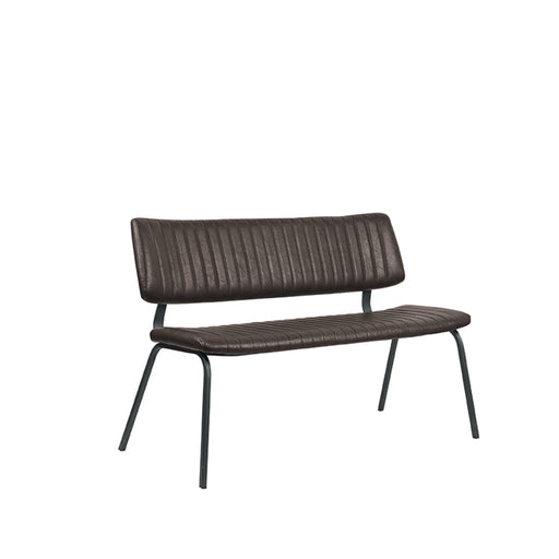 LABEL51 Eetkamerbank Gusto - Donkerbruin - Kunstleder - 120 cm-Eetkamerbanken-LABEL51