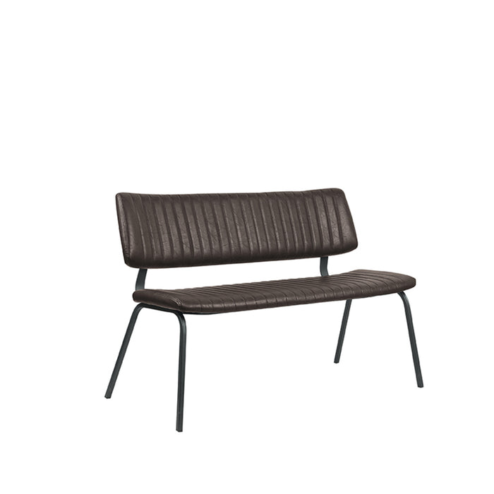 LABEL51 Eetkamerbank Gusto - Donkerbruin - Kunstleder - 120 cm-Eetkamerbanken-LABEL51