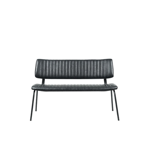 LABEL51 Eetkamerbank Gusto - Zwart - Kunstleder - 120 cm-Eetkamerbanken-LABEL51