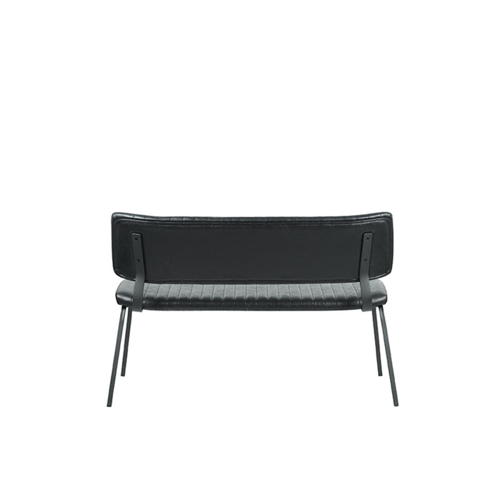 LABEL51 Eetkamerbank Gusto - Zwart - Kunstleder - 120 cm-Eetkamerbanken-LABEL51