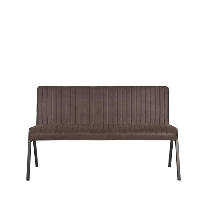 LABEL51 Eetkamerbank Matz - Antraciet - Kunstleder - 145 cm-Eetkamerbanken-LABEL51