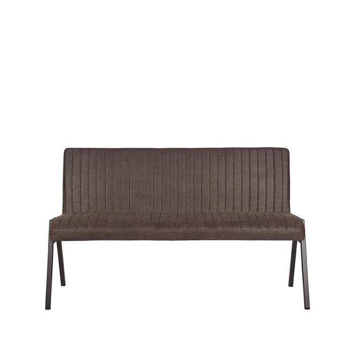 LABEL51 Eetkamerbank Matz - Antraciet - Kunstleder - 145 cm-Eetkamerbanken-LABEL51