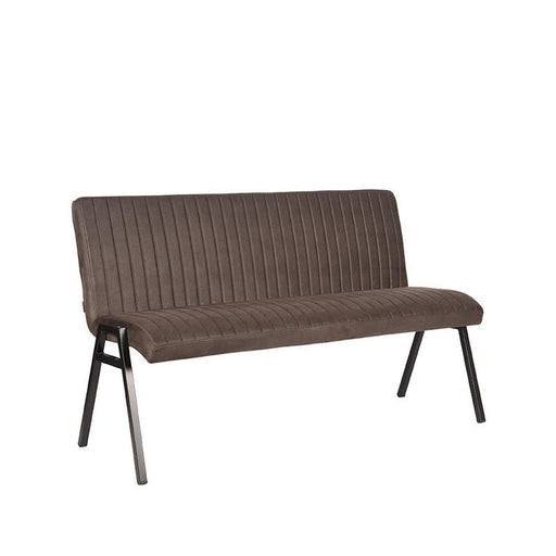 LABEL51 Eetkamerbank Matz - Antraciet - Kunstleder - 145 cm-Eetkamerbanken-LABEL51