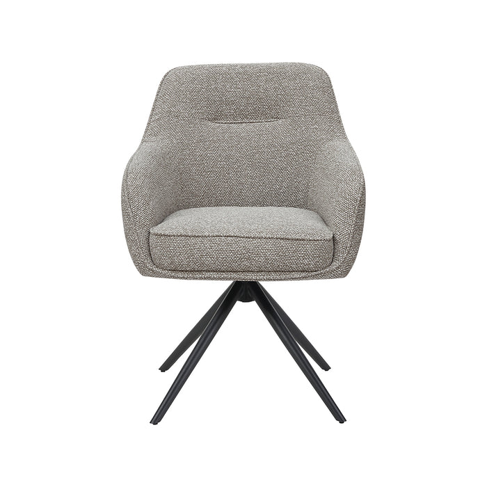 Eetkamerstoel Akira - Mushroom - Royal Boucle - Draaibaar-Eetkamerstoelen-LABEL51