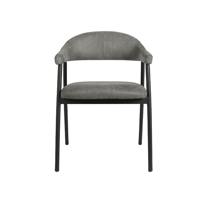 LABEL51 Eetkamerstoel Amaze - Antraciet - Micro Suede - Black Frame-Eetkamerstoelen-LABEL51