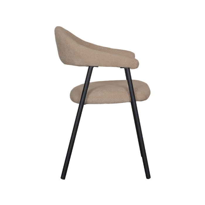 LABEL51 Eetkamerstoel Amaze Clay Elite Zwart Metalen Frame 54x54x80 cm-Eetkamerstoelen-LABEL51