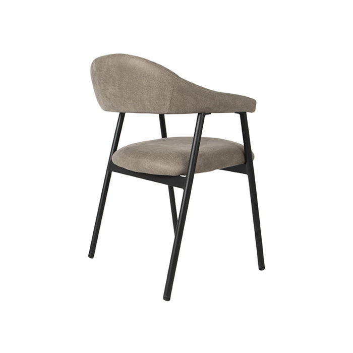 LABEL51 Eetkamerstoel Amaze - Taupe - Micro Suede - Black Frame-Eetkamerstoelen-LABEL51