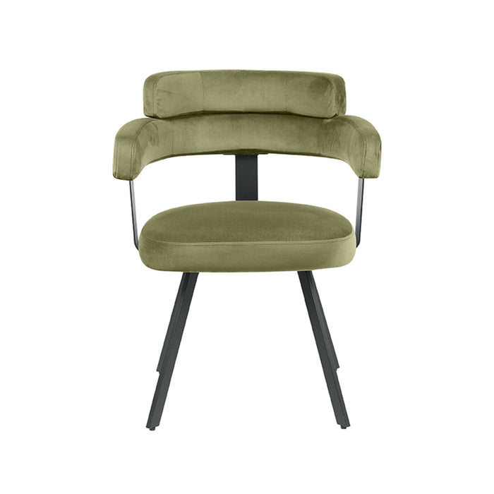 LABEL51 Eetkamerstoel Bardio - Hunter - Fluweel - Black Frame-Eetkamerstoelen-LABEL51