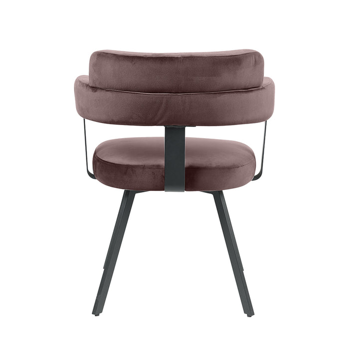 LABEL51 Eetkamerstoel Bardio Taupe Fluweel 62x57x79 cm-Eetkamerstoelen-LABEL51