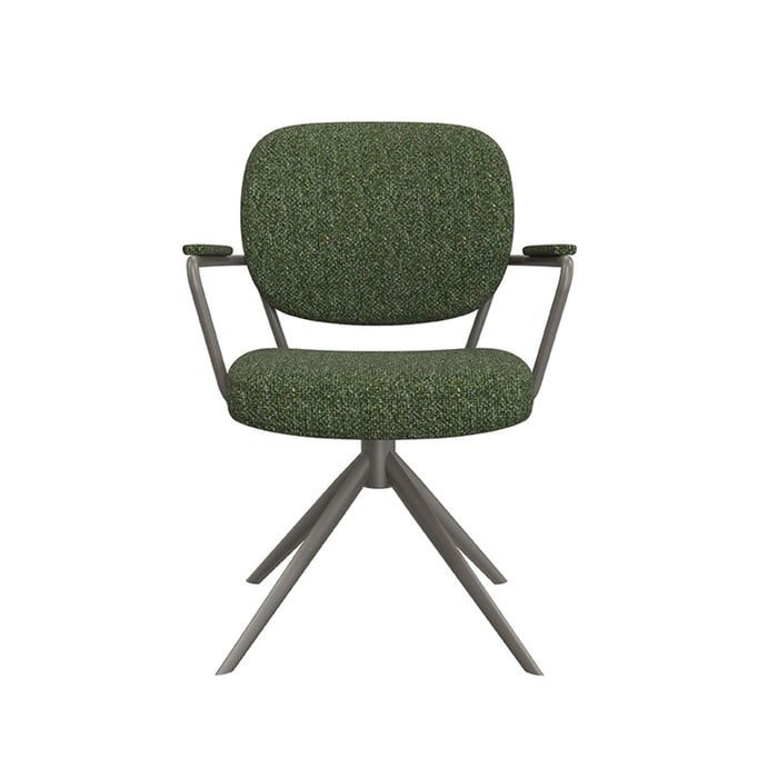 LABEL51 Eetkamerstoel Basel - Forest - Boucle - Forest Frame - Draaibaar-Eetkamerstoelen-LABEL51