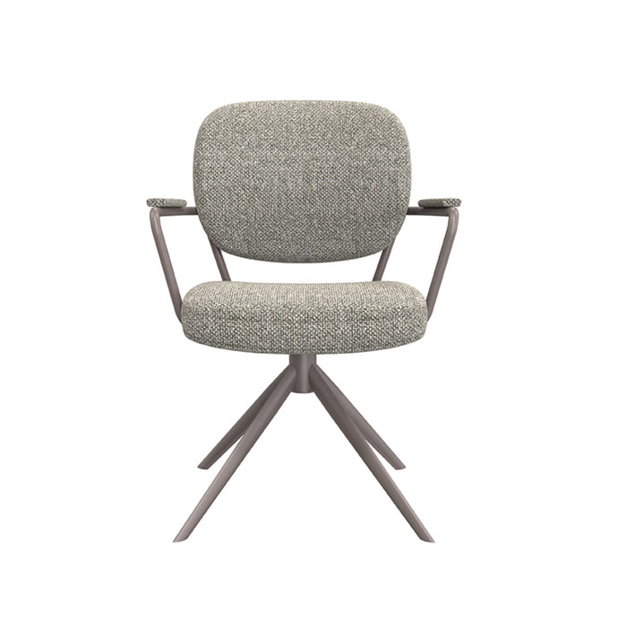 LABEL51 Eetkamerstoel Basel - Mushroom - Royal Boucle - Brons Metalen...-Eetkamerstoelen-LABEL51