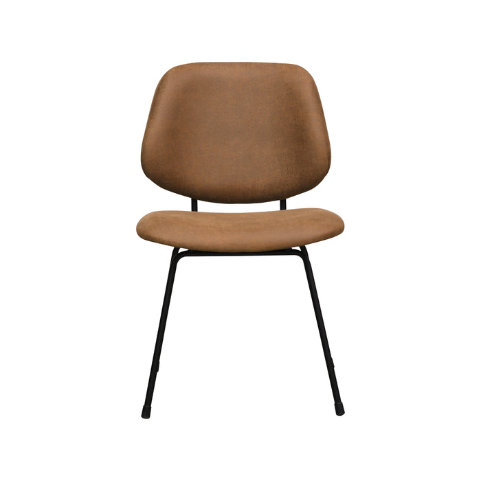 Eetkamerstoel Bello - Cognac - Micro Suede-Eetkamerstoelen-LABEL51