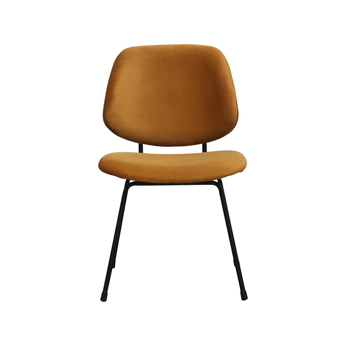 Eetkamerstoel Bello - Oker - Fluweel-Eetkamerstoelen-LABEL51