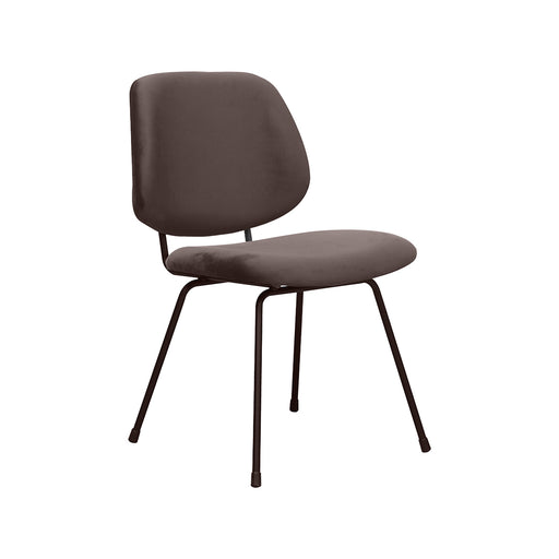 LABEL51 Eetkamerstoel Bello - Taupe - Fluweel-Eetkamerstoelen-LABEL51