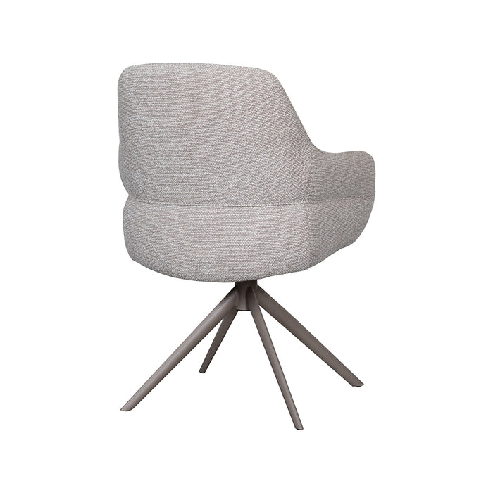 LABEL51 Eetkamerstoel Bern naturel Royal boucle taupe metalen Frame