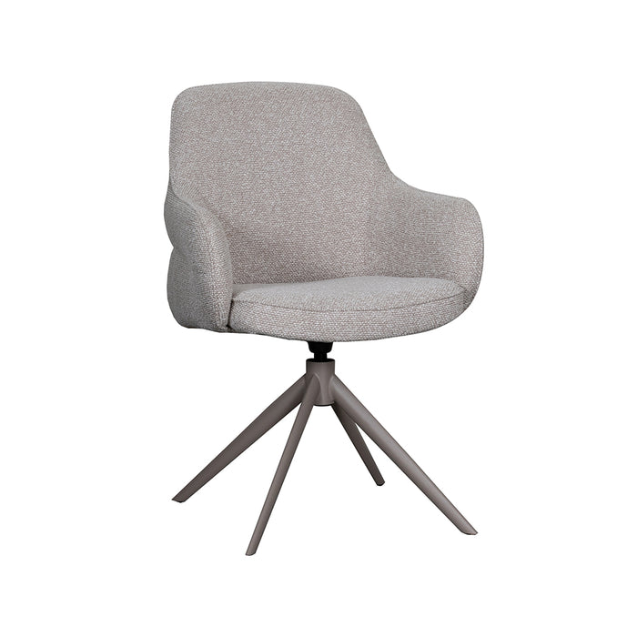LABEL51 Eetkamerstoel Bern naturel Royal boucle taupe metalen Frame