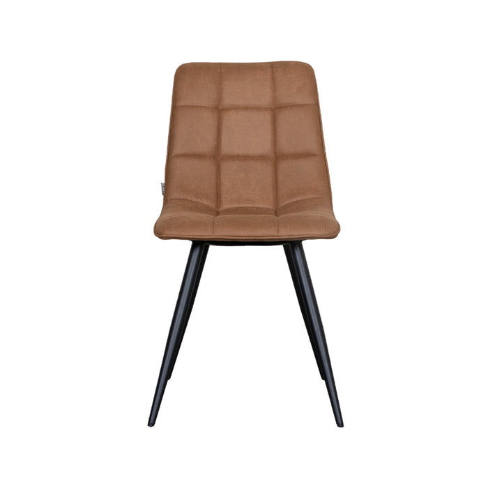 Eetkamerstoel Bistro - Cognac - Micro Suede-Eetkamerstoelen-LABEL51