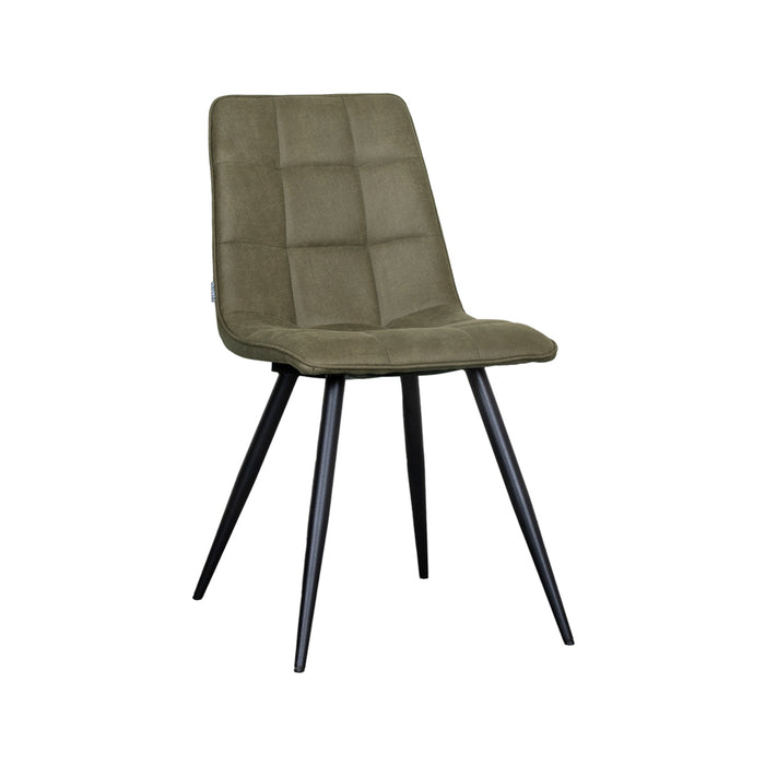 LABEL51 Eetkamerstoel Bistro - Moss - Micro Suede - Black Frame-Eetkamerstoelen-LABEL51