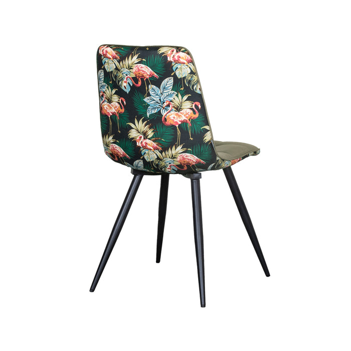 LABEL51 Eetkamerstoel Bistro - Multicolor - Fluweel - Black Frame-Eetkamerstoelen-LABEL51